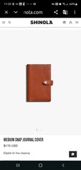 Shinola Mini Ipad Journal Book Cover Rust Red Leather Made In USA