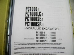 KOMATSU PC1000-1 PC1000LC SE SP SHOP MANUAL 10001-UP