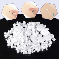 6 Sizes Plastic Hole Plugs White Plugs Hole Door Screw Hole Plugs Screw Cover…