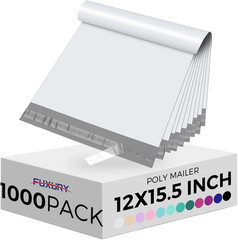 Poly Mailers 12X15. Inch 1000 Pack, Bulk Shipping Bags for Clothing, Strong Adhe