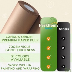 PerkHomy 36″ x 1,440″ (120′) Brown Kraft Paper Roll for Craft Bulletin Board …