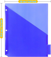 Plastic Binder Dividers with One Front Pocket and Tab Binder Divider for 3 Ring