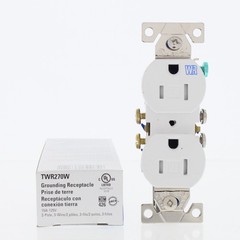 Eaton White Tamper Weather Resistant Duplex Receptacle Outlet 5-15R 15A TWR270W