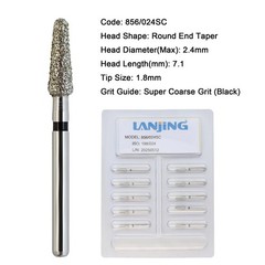 Dental Diamond FG Burs Round End Taper Cylinder Coarse High Speed Bur 850 856