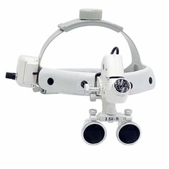 3.5X Dental Medical Surgical Binocular Loupes Headband Magnifier LED Headlight