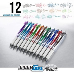 Pentel EnerGel RTX Pearl Liquid Gel Pen, Right Brain Expressions Pack, (0.5mm) N
