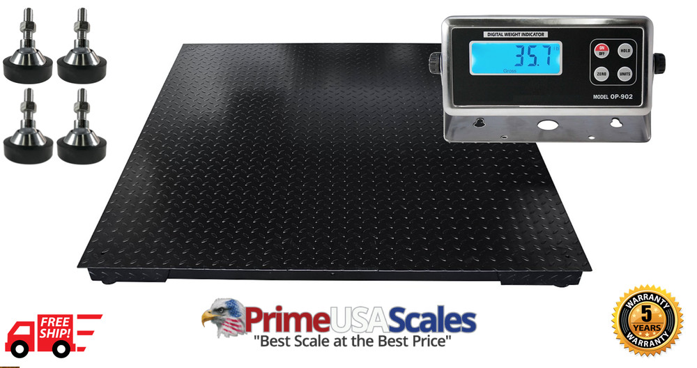 Prime 48″x48″ (4’x4′) Floor Scale Capacity 10,000 LB x 0.5 LB