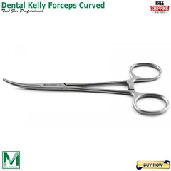 Surgical Hemostat Curved Kelly Locking Clamp Forceps 5.5” Artery Tooth Forceps