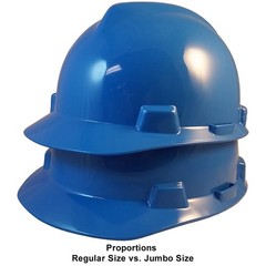 MSA V-Gard Large JUMBO Cap Style Hard Hat – Blue