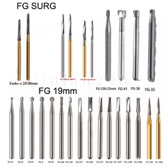 Dental Carbide Burs 19mm FG Straight Fissure Bur for High Speed