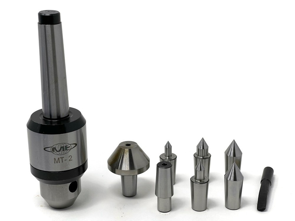 Precision Revolving Live Center MT-2, 7 Interchangeable Tips