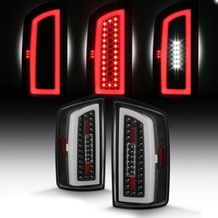 Rear Tail Lights Clear Lens Black Housing Dodge Ram 1500 07-08 2500/3500 07-09