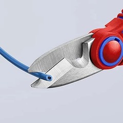 KNIPEX Tools 95 05 10 SBA Electricians’ Shears with Crimp Area for Ferrules,