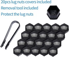 Acorn M12x1.5 Black Spline Lug Nuts – Set of 20, 1.38″ Long, Fit for Honda Accor