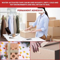 T.R.U. Water Activated Reinforced Kraft Paper Gummed Tape 2.75 inches Wide