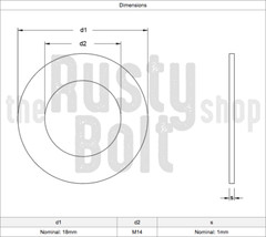 M14 – 14mm – Crush Washers Copper, Brakes Fuel Clutch Oil Turbo, 14 x 18 x 1.5