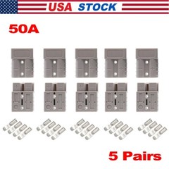 10Pack For Anderson Style Plug Connectors DC Power 50 AMP 600V 6AWG