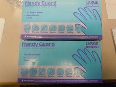 Adenna Handy Guard 4 mil Latex Powder Free Gloves (White, Large)2 boxes of 100