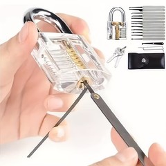 1 Set Transparent Padlock Teaching Model for Lock Structure Learning Classes Kit