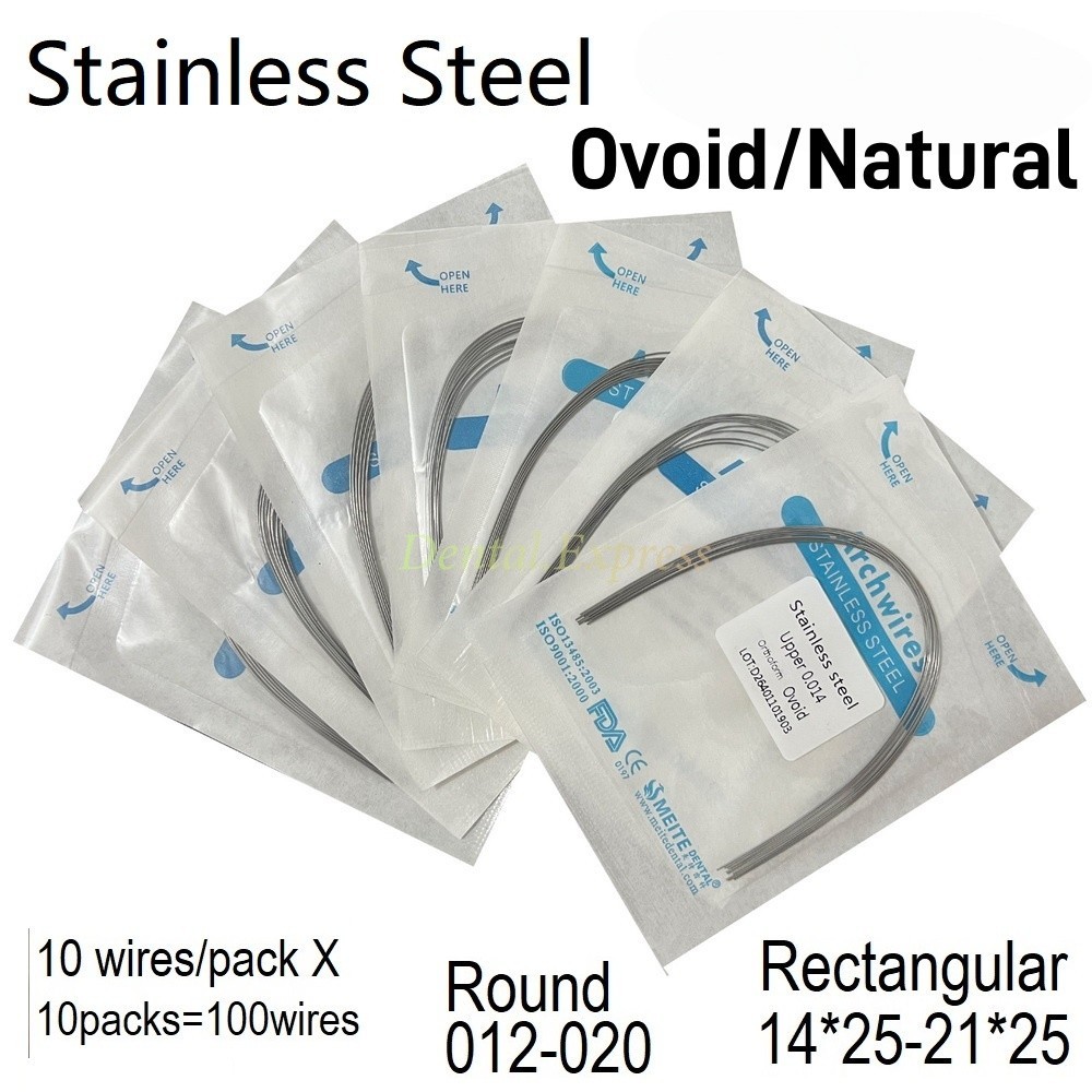 Dental Orthodontic Arch Wire NiTi Stainless Steel Ovoid/Natural Round Wires