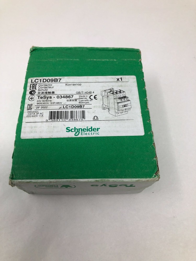 Schneider Electric LC1D09B7 24V AC IEC Magnetic Contactor 3P 9FLA-Inductive