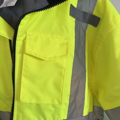 OccuNomix Type R Class 3 Extended Neck Black Bottom Bomber Safety Jacket Medium