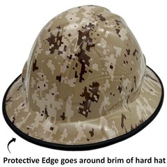 Desert Digital Camo Hydro Dipped Full Brim Hard Hat with Ratchet Suspension