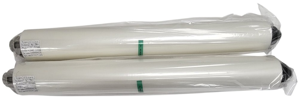 (2 ROLLS) GBC Nap-Lam 1.5 miL 25″X500′ x 1″ Core EZload Lamination Roll Film