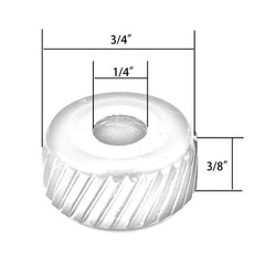 3/4 X 3/8 X 1/4 DIAMOND SHAPE-COARSE KNURLING WHEEL PAIR (2220-0014)