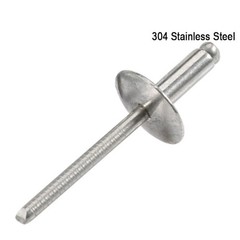 Large Flange Pop Rivets 304 Stainless Steel/Aluminium Dome Head Open End 3.2-5mm
