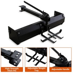 42in Tow Behind Box Scraper Lawn Tractor Attachments Blade Hitch Tow for ATV UTV