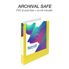 Samsill 1 Inch Heavy Duty Yellow D Ring Storage Binder Eco Friendly Organization