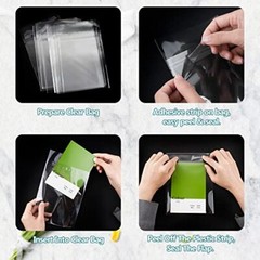 Pack of 200, Acid-Free Crystal Clear Sleeves Storage Bags for Photo Prints