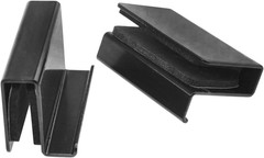 Black Glass Door Pull Handle Clip Non-Drill Edge Grip Showcase Cabinet 4 Pack