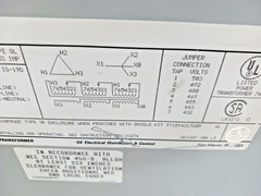 GE 30 Kva 3 Phase Transformer 480 ▲ HV 208 120 LV Wye 9T23B3872