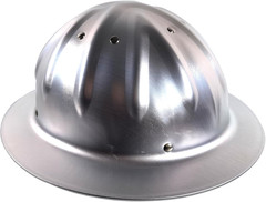 Aluminum Hard Hat Metal Safety Helmet with Full Brim Shock-Absorbing Suspension