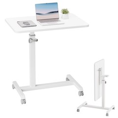 GTPLAYER Small Standing Desk, 24 Inches Mobile Foldable Rolling Laptop PC Tab…