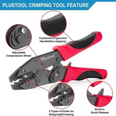 Crimping Tool for Spark Plug Ignition Wire, 8.5mm Ratchet Spark Plug Wire Crimpe