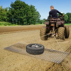 6′ x 3′ Drag Mat Heavy Duty Zinc & Steel Mesh Field Surface Leveling for ATV UTV