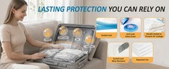 Vacuum Storage Bags, 80% Compression Vacuum Seal Space Saver Plastic Packaging