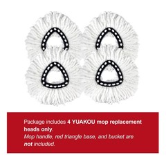 4-Pack Mop Replacement Heads for Ocedar 4 Count (Pack of 1), White