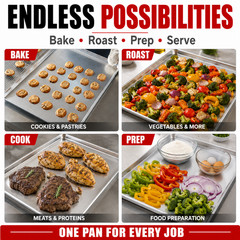 12 Pack Full Size Aluminum 18″x 26″ Bun Sheet Baking Pan Wire Rim Commercial CPS