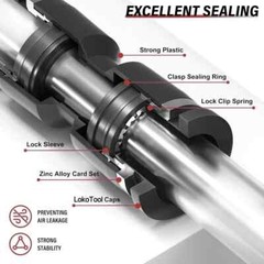 Air Line Tubing Kits 1/4” OD 50ft Nylon Hose 1/2” NPT Push to Connect Fittings
