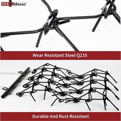 4FT X 4FT Heavy Duty Drag Harrow 3/8in Tines Chain for ATV UTV Leveling Grading