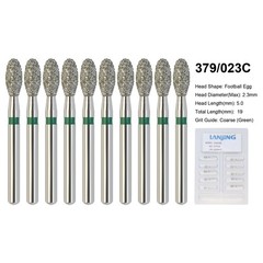 Football Bur 368 379 Dental Diamond Burs FG Football Egg High Speed Fine Coarse