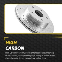330mm Drilled Slotted Front Rotors 6 Lug Yukon Sierra 1500 Silverado Tahoe 55097