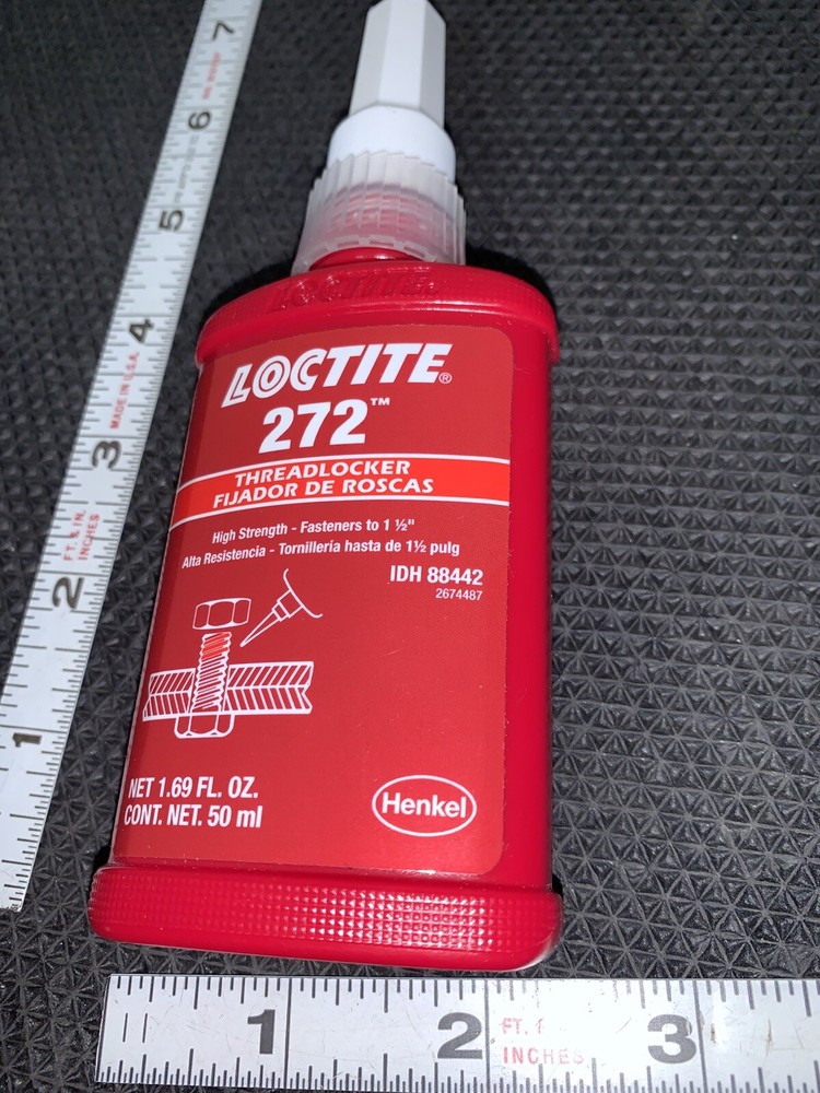Loctite 272 Red High Strength thread locker 50 ml Exp bottle July2027 USA
