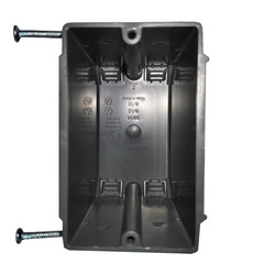 1-Gang New Work Electrical Box 20 Cu In PVC Gray ETL Nail-On Switch/Outlet