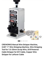CREWORKS Manual Drill Powered Wire Stripper Machine, Manual & Auto Mode