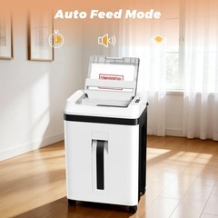 QUIETLEMON 150 Sheet Auto Feed Paper Shredder 20L Micro Cut P-5 For Office Home.